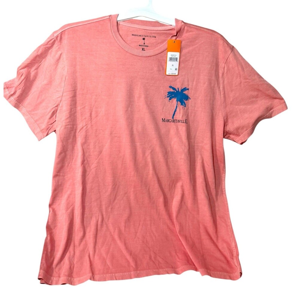 Margaritaville T-shirt Vacay Vibes Short Sleeve Tee Burn Coral XL